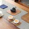 Retro bamboo coaster, thermal insulation pad, purple sand pot pad, Chinese style Zen classical tea ceremony, kung fu tea set