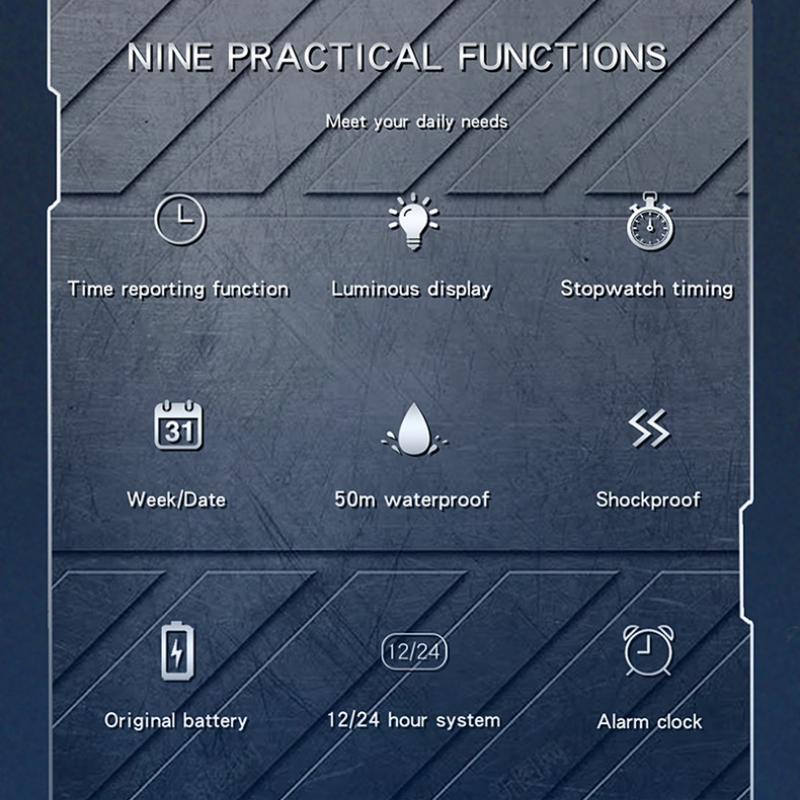 SANDA Casual Waterproof Electronic Watch LED Luminous Display Gel Strap Temperament Electronic Watch