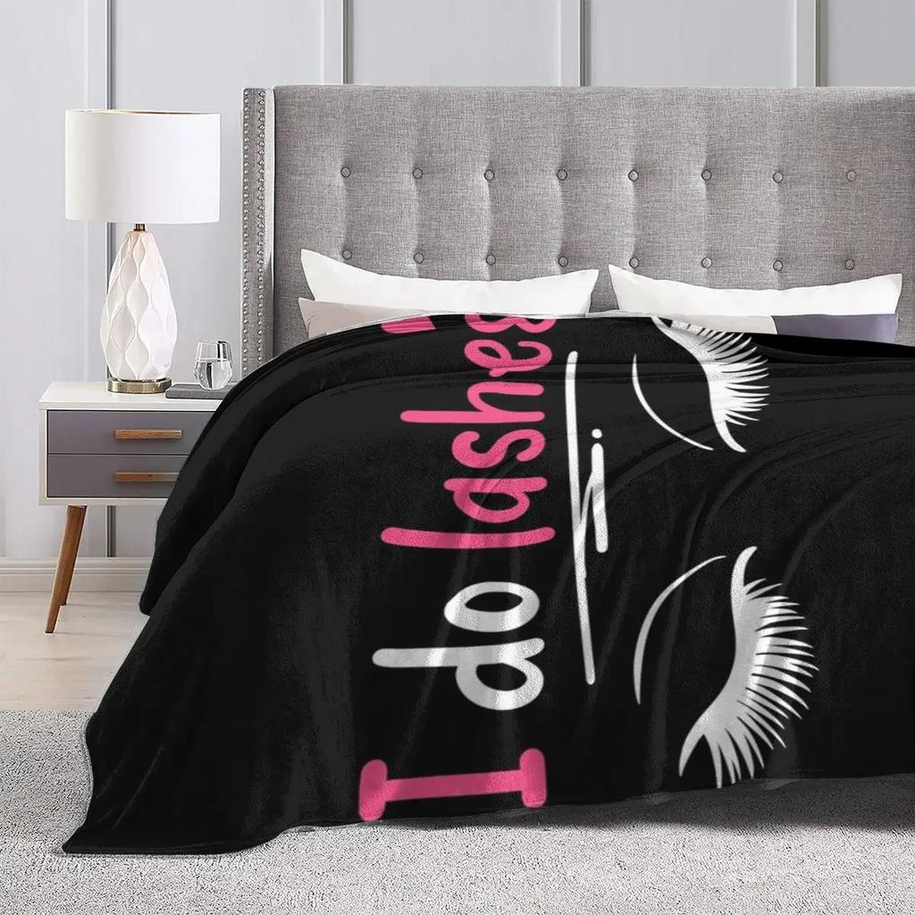 Lashes Eyelash Lash Artists Cosmetics Blanket Soft Warm Flannel Throw Blanket Cover for Bed Living Room Picnic Travel Home Sofa