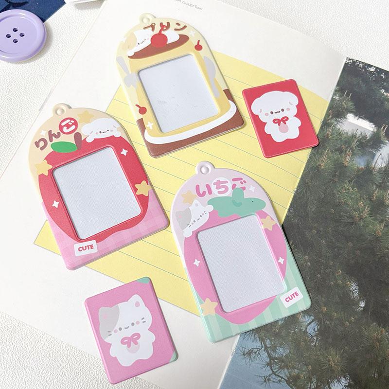 New Arrivals Cute Animal Photo Frames Kawaii Pudding Photocard Holder 2 Inch Kpop Photocard Sleeves INS Style Original Design