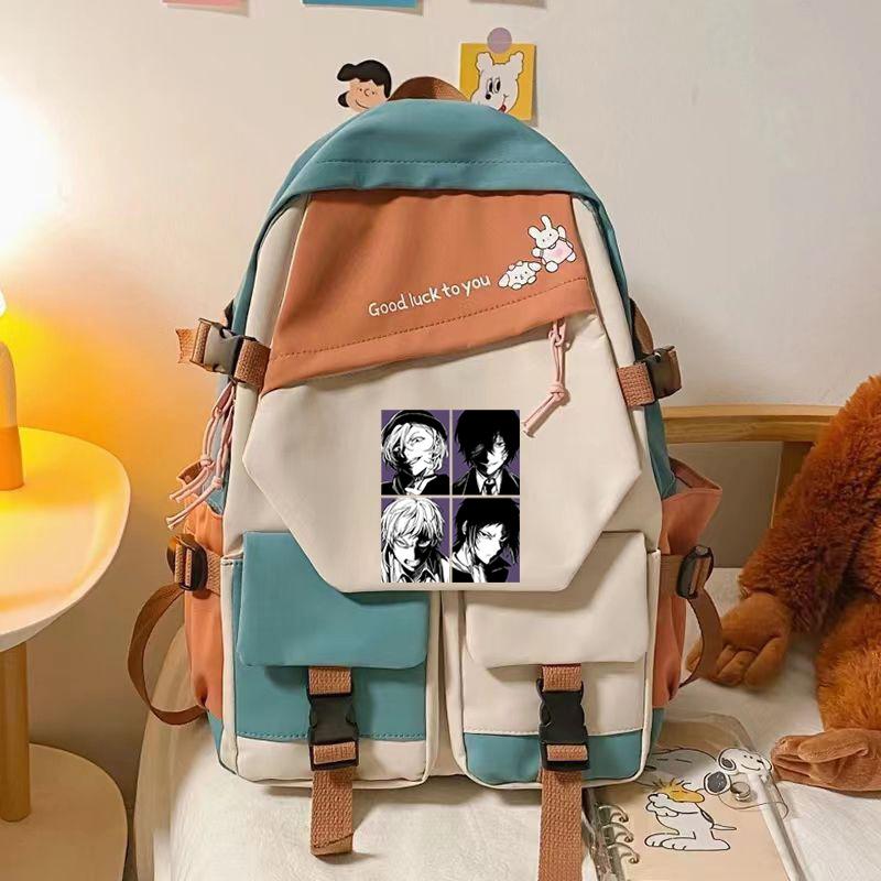 Wenhao Wild Dog Peripheral Printed Backpack Large Capacity Student Personalized School Bag