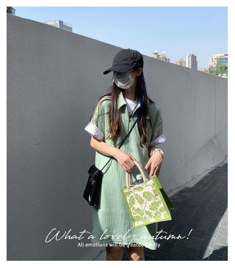Elegant Summer Waffle Knit Polo Collar Dress - Age-Reducing, Solid Color Short Skirt for Women (2026)