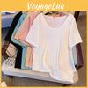 Plus Color Womens Size Solid Tshirt Summer Cotton Body Shirt Shortsleeved Loose Thin Section Thin Blouse