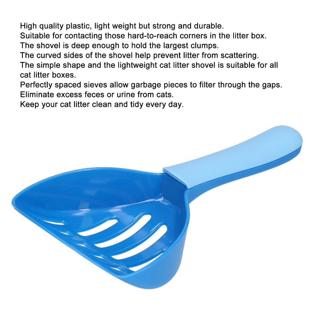 Deep Shovel Kitty Poop Shovel Wide Scoop Head Pet Waste Scooper Litter Box Cleaner Daily Cleaning