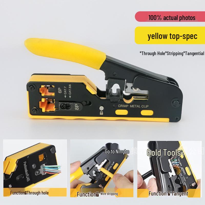 Multi-Function Category 5, 6, 7 Crimping and Wire Stripping Pliers for RJ45