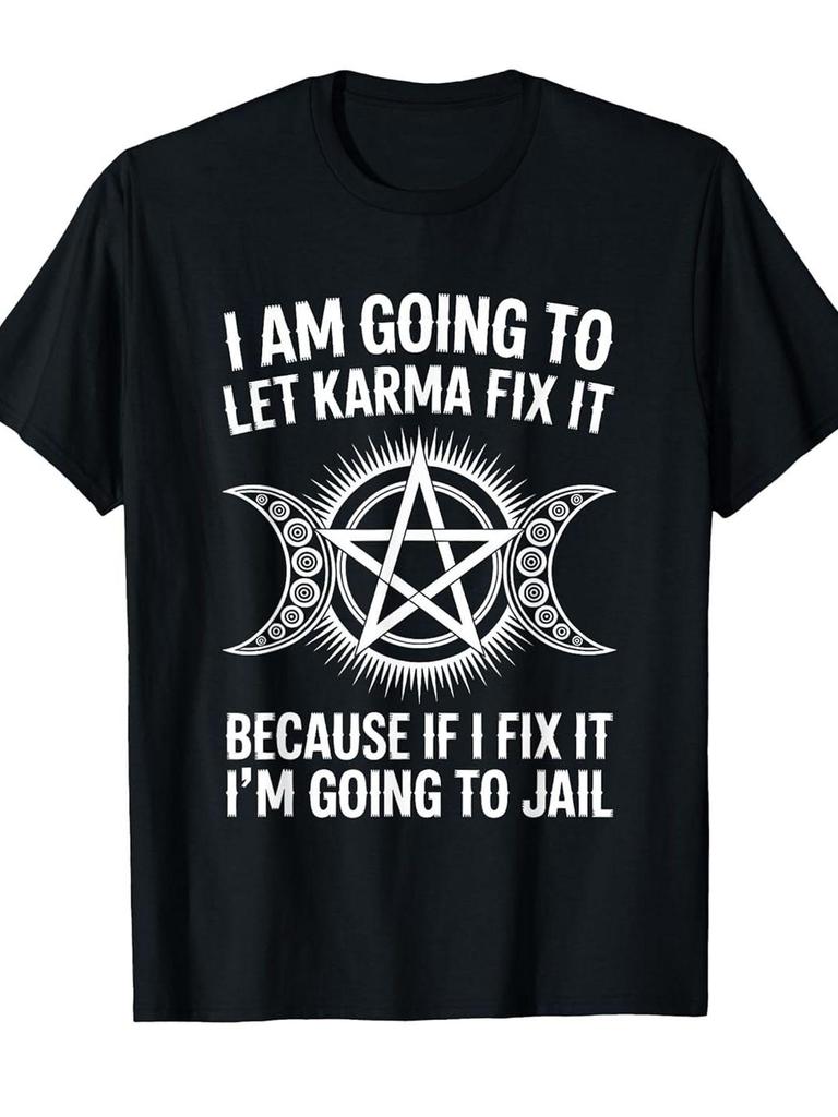 Men's Funny I'm Gonna Let for KARMA Fix It Graphic T-Shirt - 100% Cotton Soft Relaxed Fit Tee with