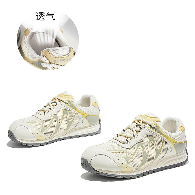 

Подошва с присоской, кроссовки-папы, женские, осенние новинки, туфли на платформе с кривым носком, повседневная спортивная обувь, универсальная обувь, женская 40 жёлтый