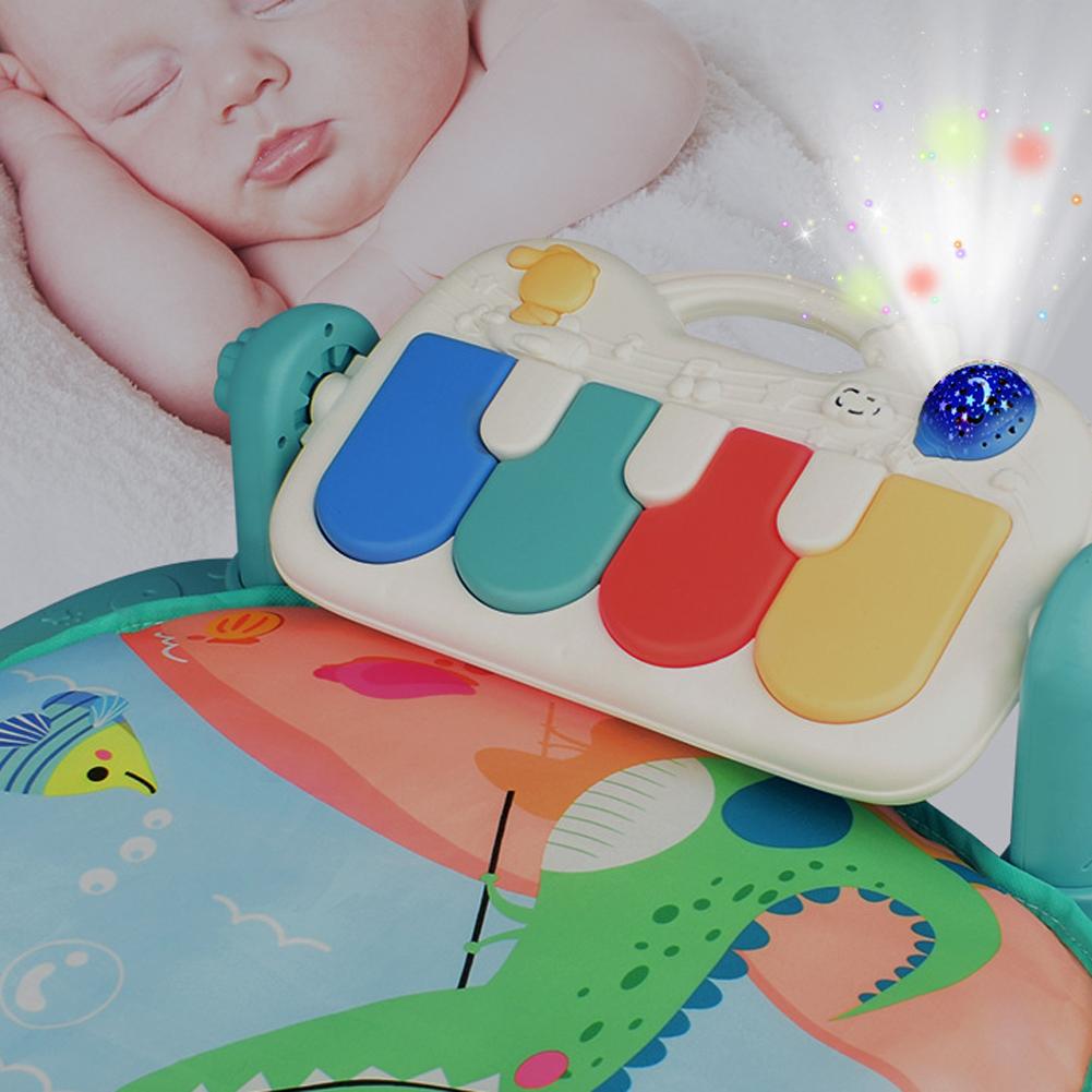 Early Educational Baby Pedal Toys Fitness Rack Play Mat Foot Piano Music ToyGreen