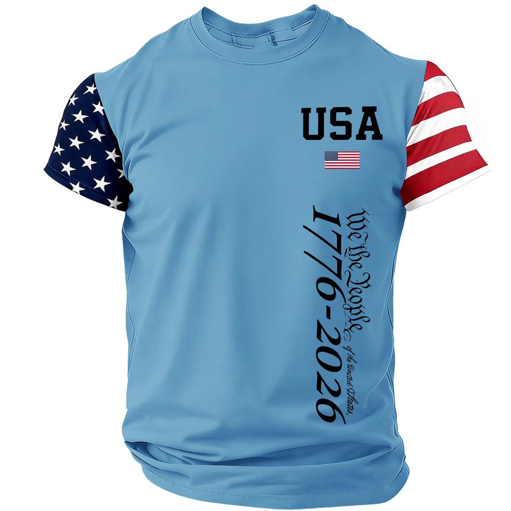 Men's Casual Round Neck Lightweight Breathable Short-Sleeve Top