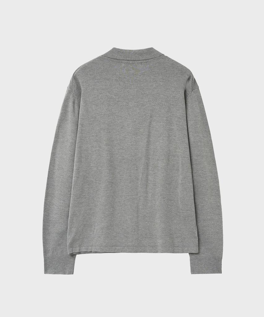Noirer Layered Knit Shirt Cardigan (Gray)