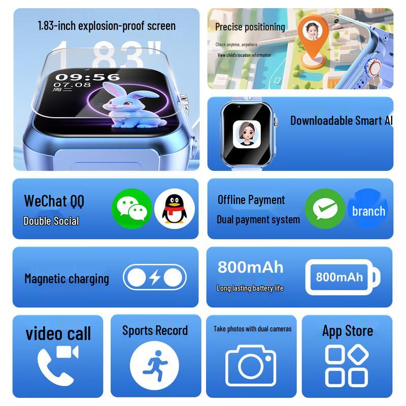 

Умные часы Philips для студентов (Китайская версия) Android Edition (QQ, WeChat, GPS, Dual Camera)
