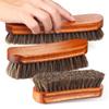 Horsehair Leather Textile Cleaning Brush for Car Interior Furniture Apparel Bag Shine Polishing Brush Auto Home Wash Accessories