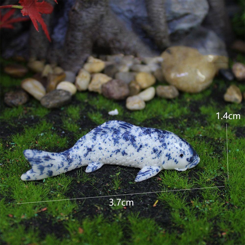 Cartoon Mini Koi Fish Ornament Resin Crafts Small Fish  Statue Kids Gift Carp Figurines  Aquarium