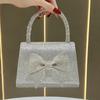 Bows Handbag, Evening Bag, Party Bag, Formal Dress Bag, Luxurious Handbag with A Slouchy Strap