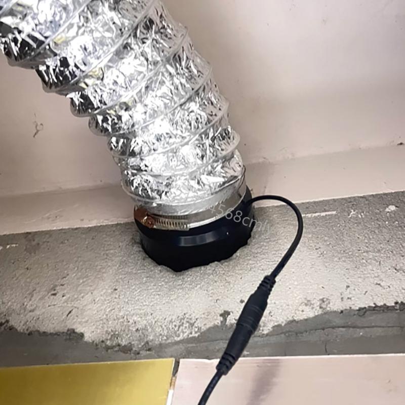 80mm Fan 12V 1.35A Inline Duct Blower Double Ball Bearing Design For Greenhouse Pet House And Soldering Fume Extraction 6XDE