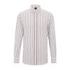 Mens Striped Spread Collar Long-Sleeved Shirt
