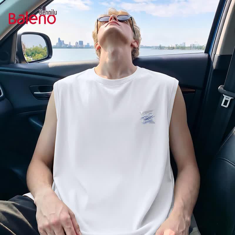 Baleno Men s Cotton Round Neck Printed Vest 3XL
