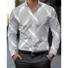 Men's Shirt Casual Shirt Beach Shirt Button Up Shirt Long Sleeve Geometric Abstract Lapel Casual Daily Clothing