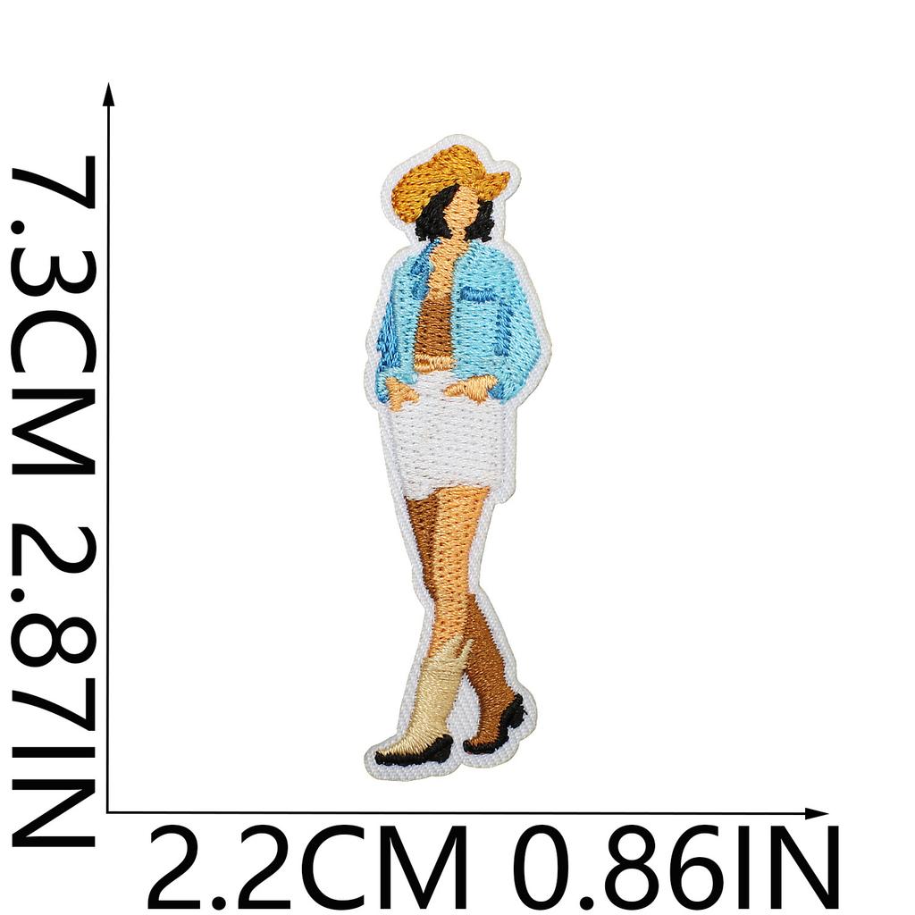 Horse Pentium Embroidery Cloth Sticker Western Denim Computer Embroidery Badge Fashion Girl Decoration Guitar Embroidery Badge Ironing