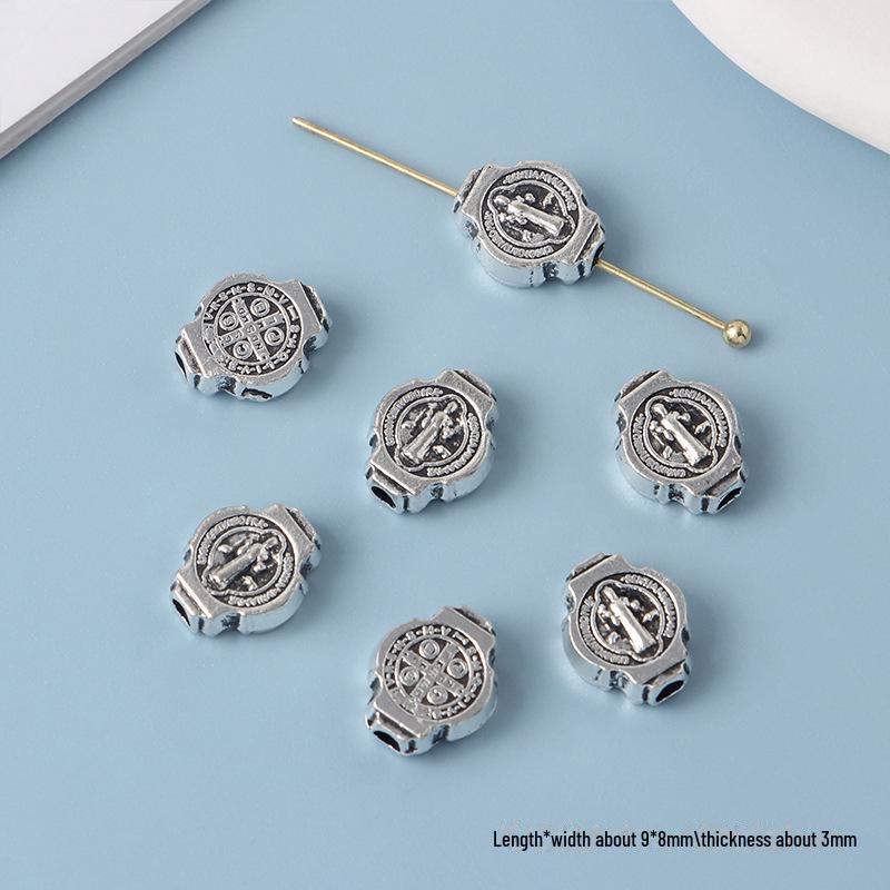 Συλλογή Κοσμημάτων με Χάντρες από Κράμα Cross Knight Our Lady: Χειροποίητα DIY βραχιόλια, κολιέ και σκουλαρίκια υλικά