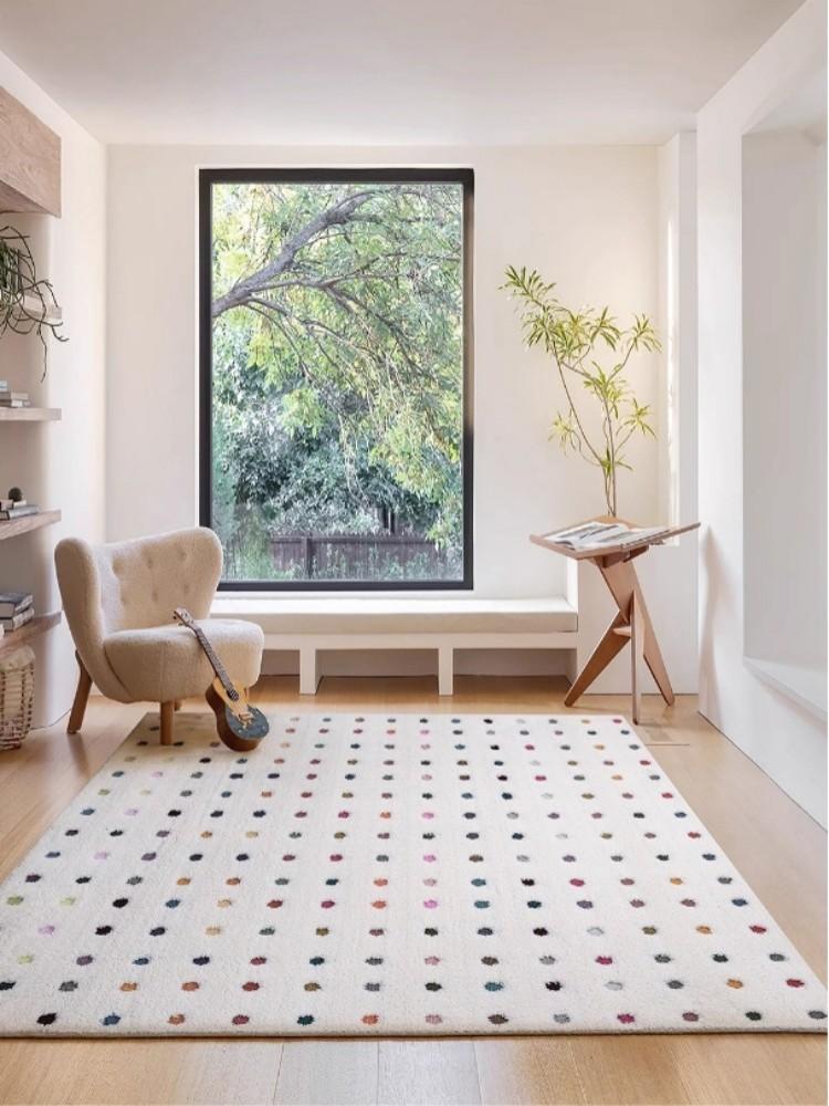 Nordic Ins Colorful Polka Dot Carpet For Living Room, Bedroom, Bedside, Children's Room And Home Decoration