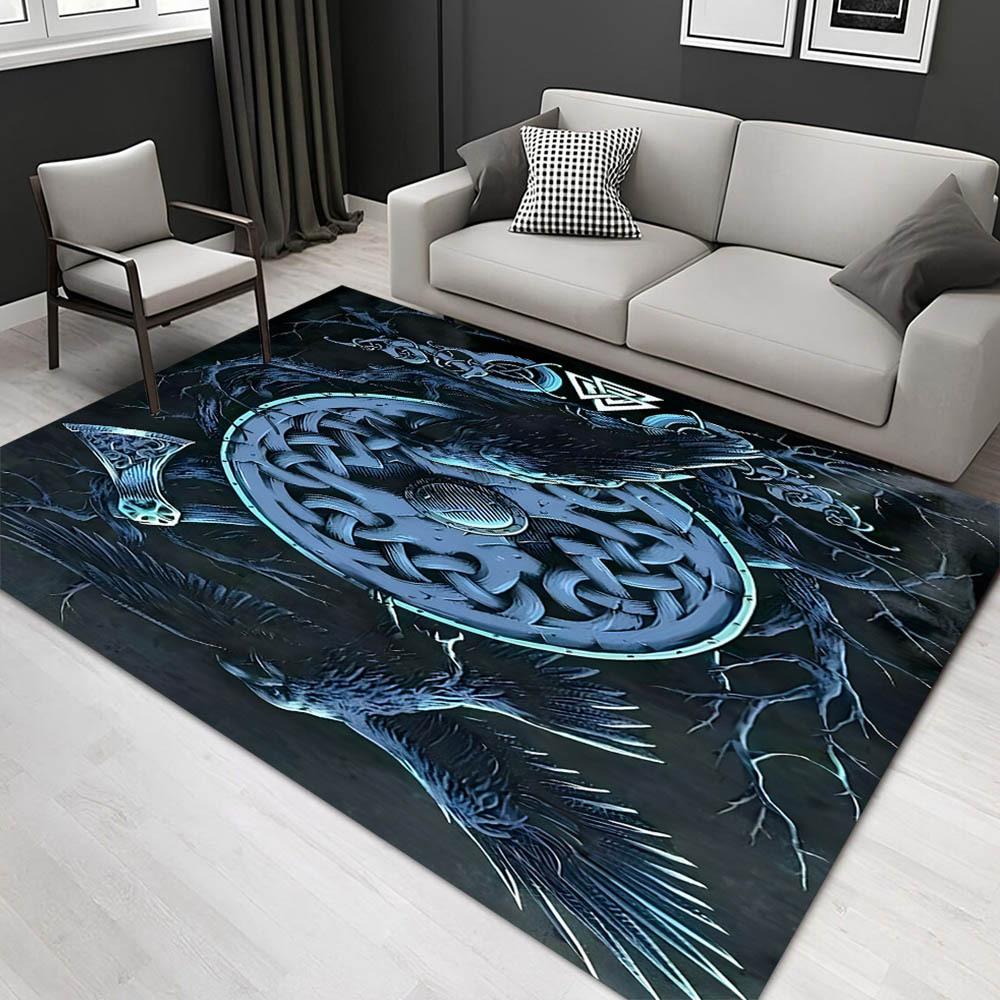 

1pc 1371884611Pattern Carpet, Area Rug For Living Room Bedroom Room Bed Chair Laundry Entryway Corridor Yard Non-slip Outdoor Camping Rug Fl 60cm by 90cm