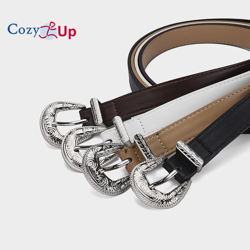 Curea Decorativă din Argint Sculptat pentru Blugi, Curea Retro Femei