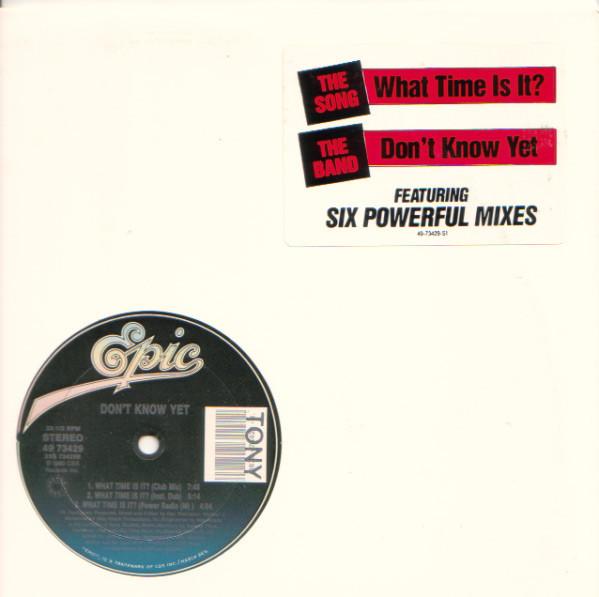 

12inch Record DONT KNOW YET What Time Is It 4973429 Epic 1990 US Dance Electronica Used
