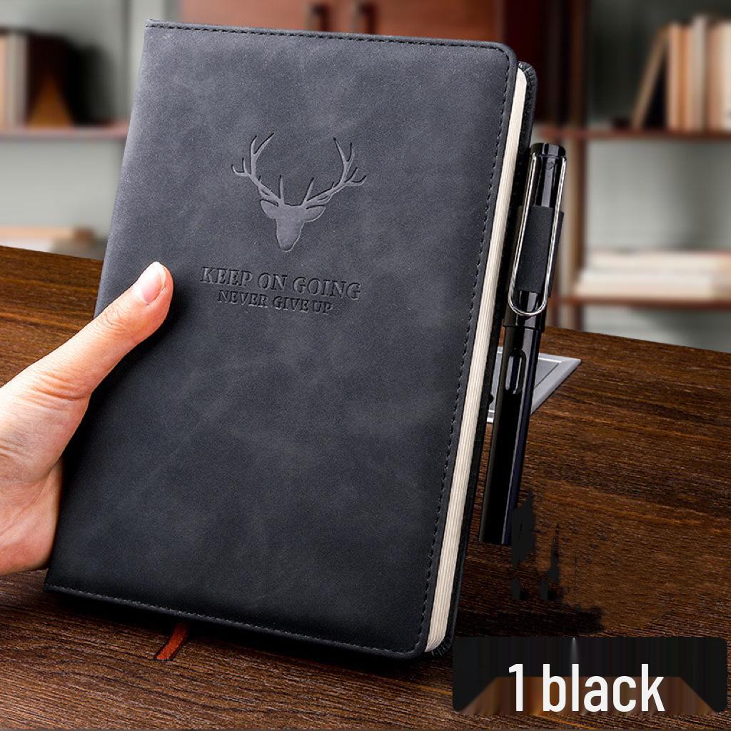 Thickened Leather Deer Head Notebook - Professional Office & Business Use