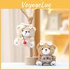 Tied Adorable Bow Dessert Bear Plush Keychain Cookie Themed Stuffed Toy Keyring