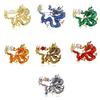Chinese Year Dragon Brooch Metal Enamel Pin Vintage Brooch Pin Dragon Corsage Pin Clothing Jewelry for Men and Women