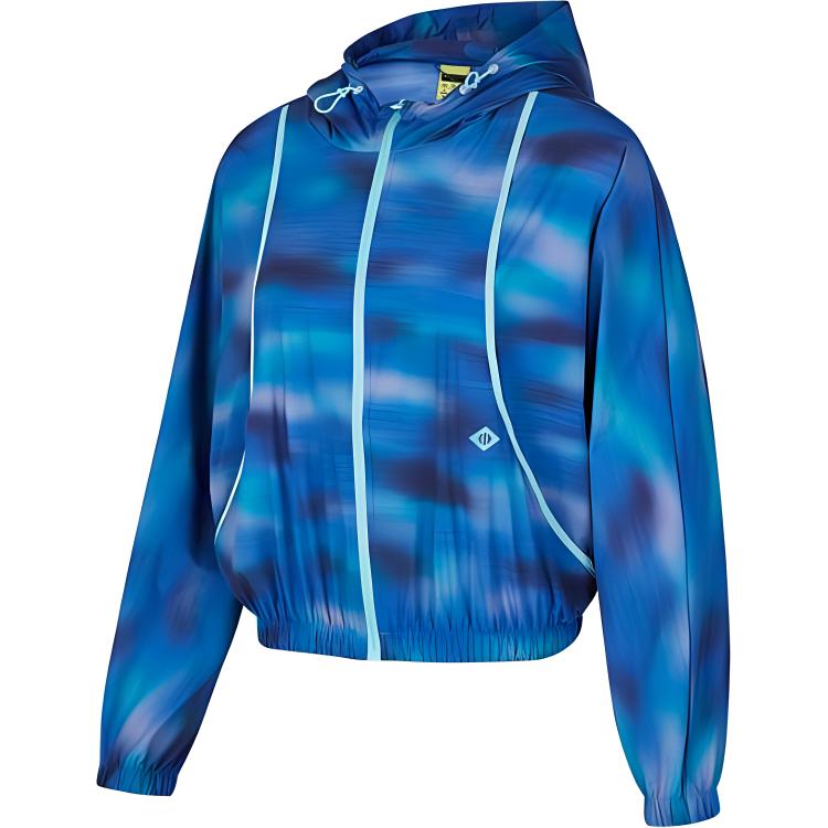 Skechers Gradient Design Casual Zip-Up Hooded Long Sleeve Jacket Women jackets Deep-Sea-Refraction P224W147-04FV S