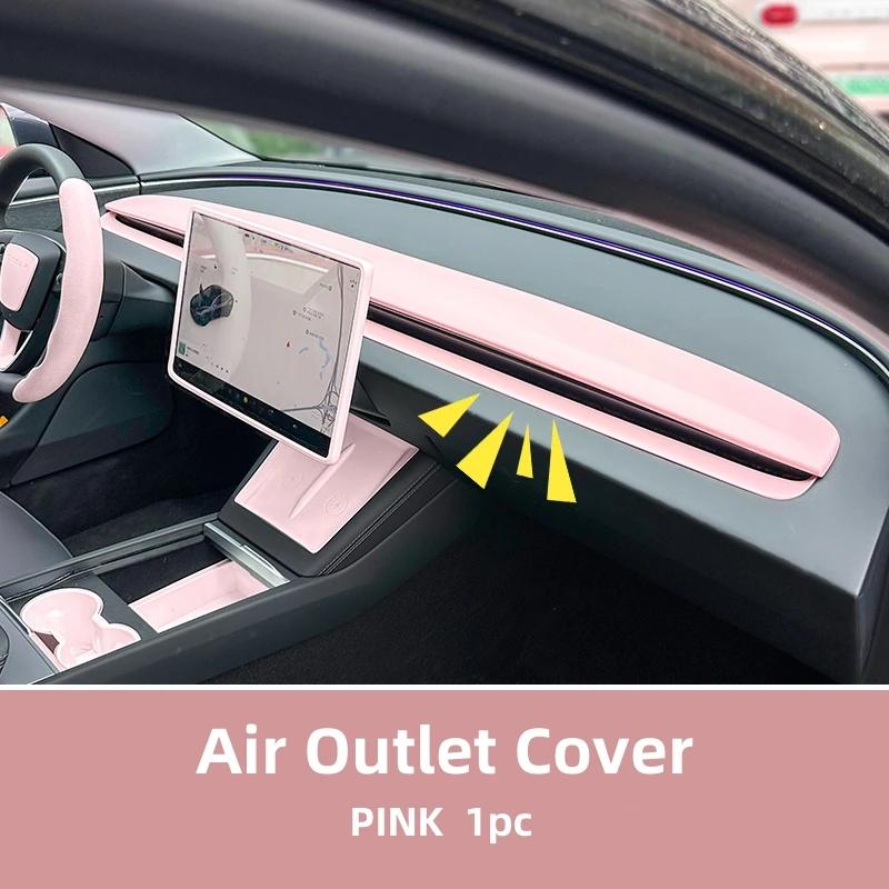 

For Tesla Model 3 highland Model Y Juniper 2025 ABS Dashboard Cover Trim Air Outlet Panel Cover Sticker Interior Accessories Model 3 22-23