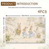 4pcs Classic Rabbit And Friends Multi-Position Printed Placemats - Washable, Suitable for Holiday Parties, Home Decor, Kitchen Countertops