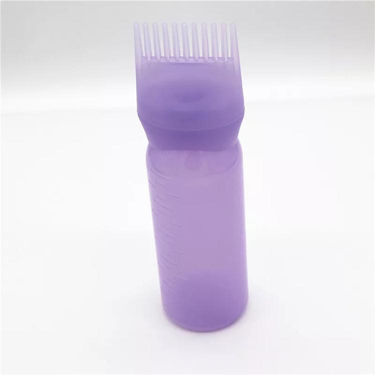 Professional Hair Dye Comb Bottle Hair Color Application Brush Bottle with Paint Brush Applicator