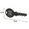 Decorative Key Holder for Wall, Home Sweet Home Design, 4 Hooks, Black