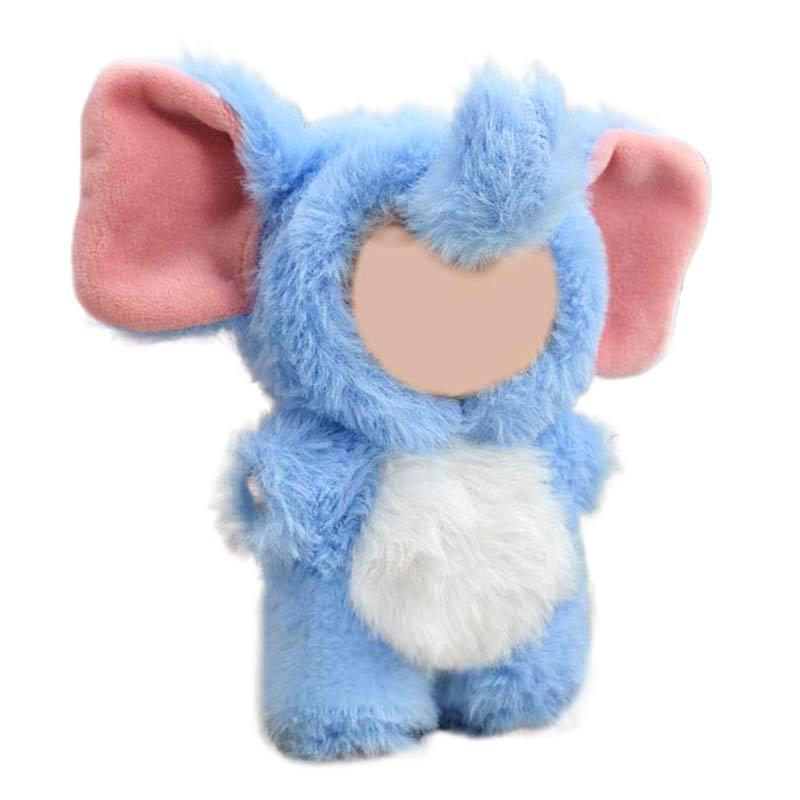 17cm Doll Clothes For Labubu Cute  Dinosaur Elephant Cat Plush Suit Jumpsuit Kawaii Headwear Doll Dress Up Game Decor For Gift