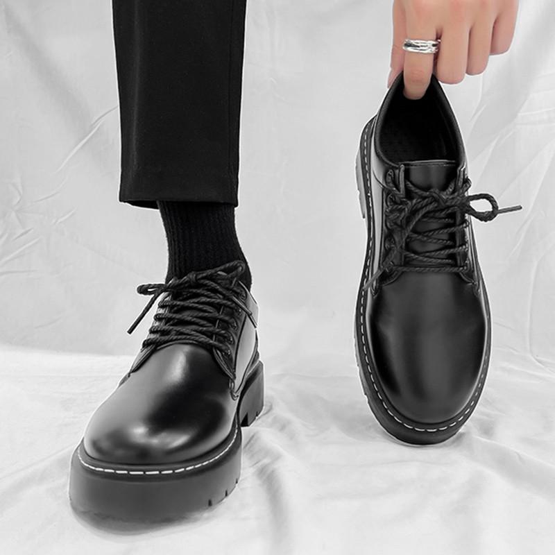 Business leather shoes summer new youth British style student platform suit shoes