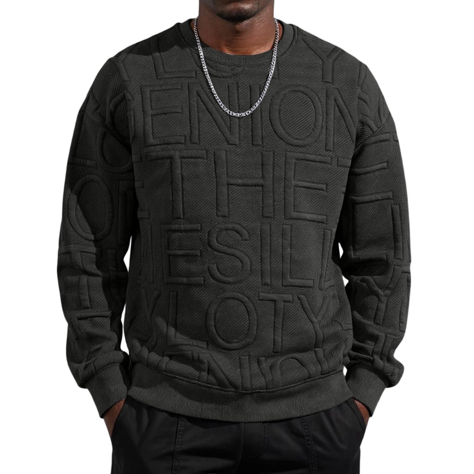 

Men s Hoodie Trend Loose Round Neck Pullover L