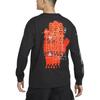 Nike Dri-Fit Outdoor Casual Sports Color Block Quick-Dry Crew Neck Long Sleeve T-Shirt Men Tops Black FZ6705010