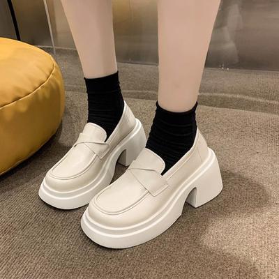 Mode Herbst 2024 Neue Loafer mit dicker Sohle und Plateau Bequeme Plateauschuhe für Damen Mode Casual Damenschuhe Zapatos De Mujer