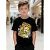 Boys Crewneck Short Sleeve Tee, Full Singing Monster Game Character Print