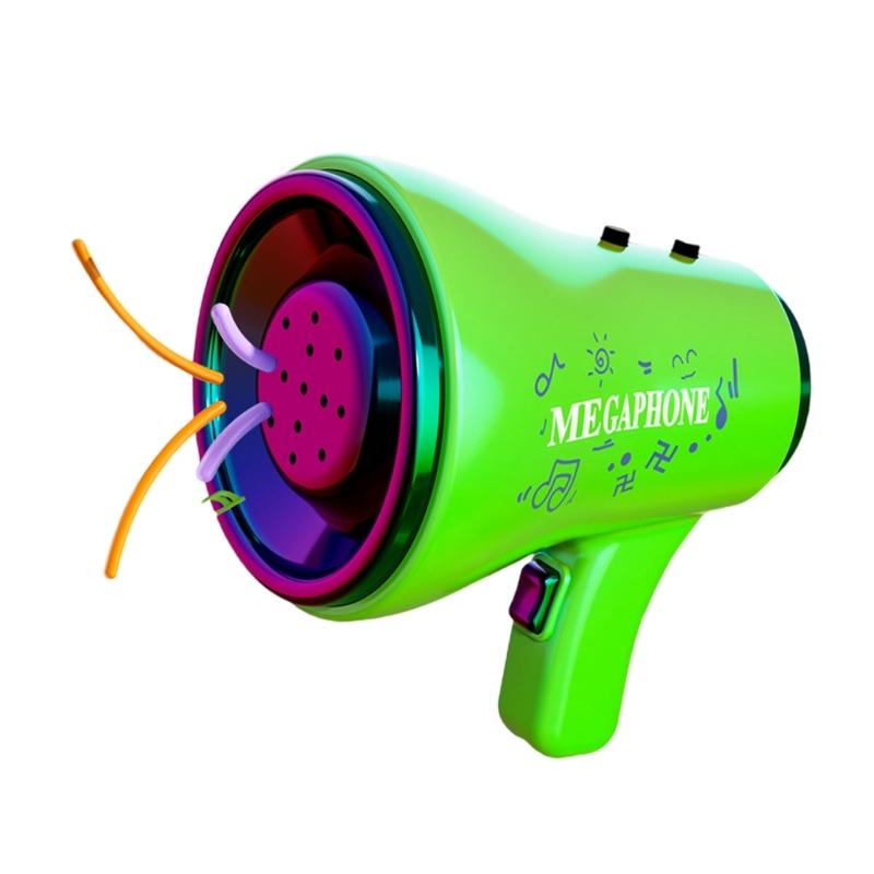 

Kids Voice Changer Toy Trumpet Megaphone with Music and Recording Microphone for Women Keychain Decoration Accessories зелений