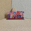 Independence Day Patriotic Wooden Table Decorations Table Sign Party Decoration Gift Wooden Crafts Decorations