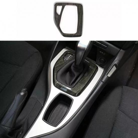 Central Console Gear Shift Strip Cover Black Wood Grain 2010-2013 For BMW X1 E84