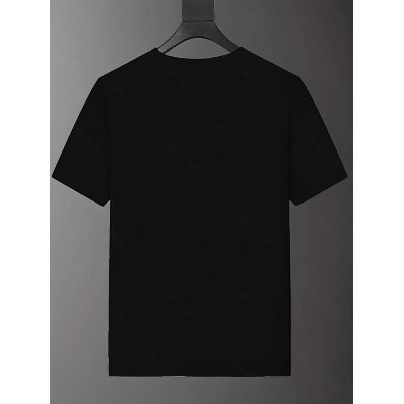 European sizes Summer 2025 New Men'S Stylish Casual Outdoor Short-Sleeve Round-Neck T-Shirt with The "Me And My Holz" Graphic Print