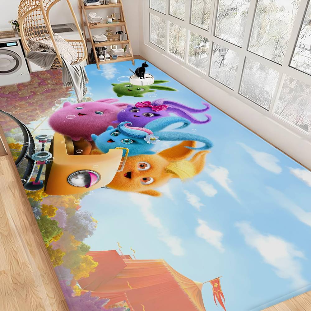 Sunny B-bunnies Floor Mat Non-Slip Laundry Room Mat Laundry Decor Balcony Child Living Room Bedside Mats