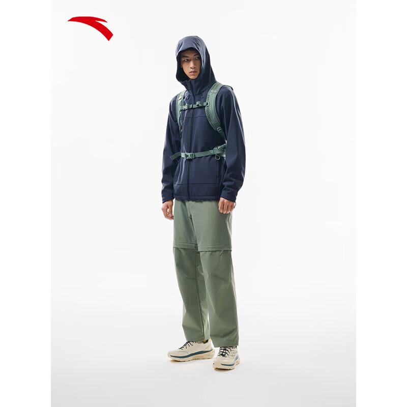 ANTA Men's Waterproof Windproof Warm Softshell Hooded Jacket