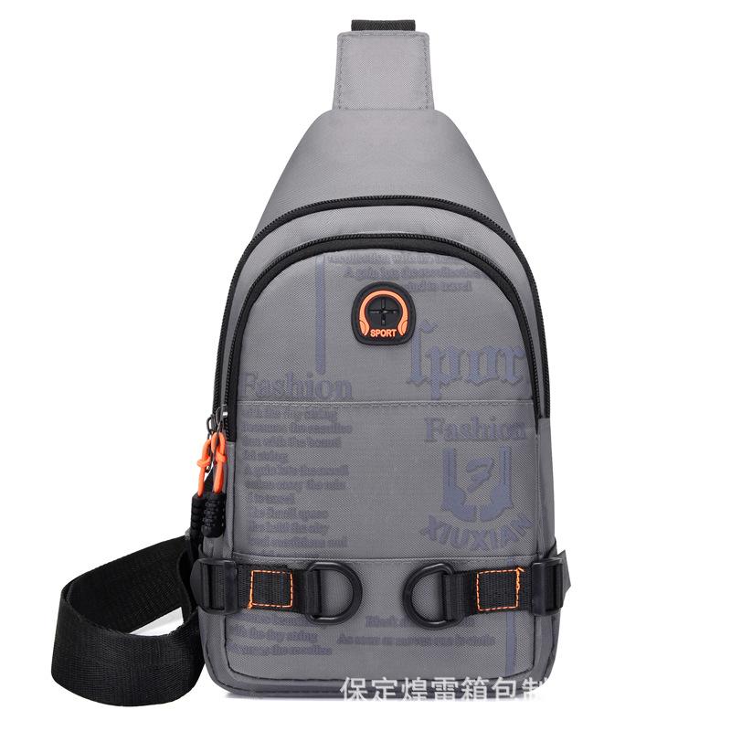 New breast bag trendy shoulder bag outdoor casual messenger bag waterproof and wear-resistant multi-functional Oxford cloth chest bag