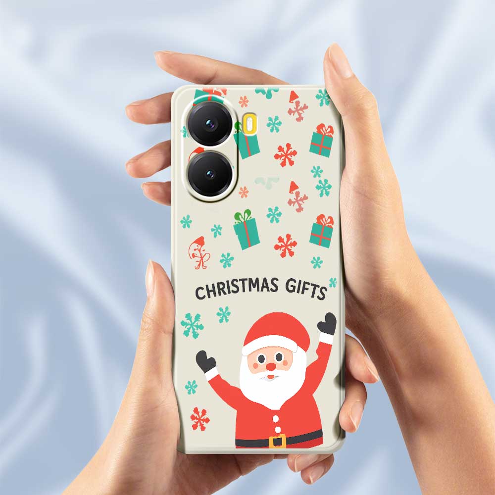 For Xiaomi Redmi Turbo 4 5G/Poco X7 Pro 5G Case Christmas Gifts Pattern Printing Straight Edge TPU Phone Back Cover